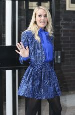 CARRIE UNDERWOOD Leaves ITV Studios in London 11/12/2015