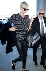 CHARLIZE THERON Arrives at Los Angeles International Airport 11/08/2015