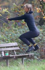 CHLOE MADELEY Working Out at Hampstead Heath  11/12/2015
