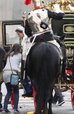 CLAIRE FOY Has Been Injured on the Set of The Crown in England 11/15/2015