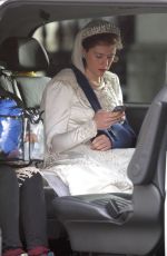 CLAIRE FOY Has Been Injured on the Set of The Crown in England 11/15/2015