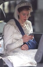 CLAIRE FOY Has Been Injured on the Set of The Crown in England 11/15/2015
