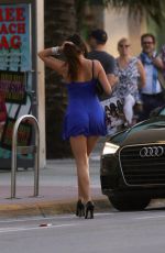 CLAUDIA ROMANI in Mini Dress while Sshopping on Lincoln Road in Miami Beach 11/23/2015