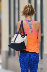 CONSTANCE JABLONSKI in Leggings Leaves a Gym in New York 10/29/2015