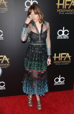 DAKOTA JOHNSON at 2015 Hollywood Film Awards in Beverly Hills 11/01/2015