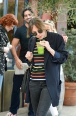 DAKOTA JOHNSON at La Poubelle Bistro in Los Angeles 11/27/2015