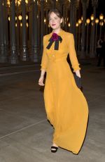 DAKOTA JOHNSON Leaves LACMA Art and Film Gala in Los Angeles 11/07/2015