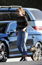 DAKOTA JOHNSON Taking Her Dog to Larchmont Animal Clinic in Los Angeles 11/13/2015