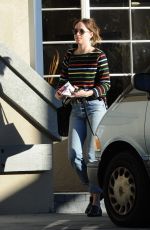 DAKOTA JOHNSON Taking Her Dog to Larchmont Animal Clinic in Los Angeles 11/13/2015