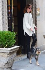 DAKOTA JOHNSON Walks Her Dog Out in West Village 11/06/2015