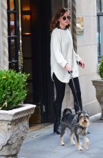 DAKOTA JOHNSON Walks Her Dog Out in West Village 11/06/2015