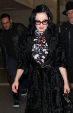 DITA VON TEESE Arrives at LAX Airport in Los Angeles 04/11/2015
