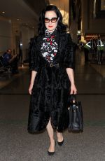 DITA VON TEESE Arrives at LAX Airport in Los Angeles 04/11/2015