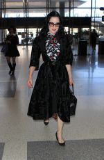 DITA VON TEESE Arrives at LAX Airport in Los Angeles 04/11/2015