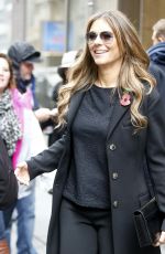 ELIZABETH HURLEY Leaving SiriusXM Radio in New York 11/11/2015