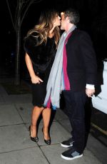 ELIZABETH HURLEY Night Out in London 11/25/2015