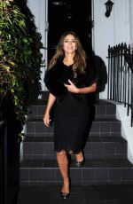 ELIZABETH HURLEY Night Out in London 11/25/2015