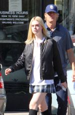 ELLE FANNIN in Plaid Skirt Out in Los Angeles 11/03/2015