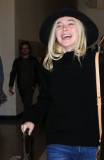 ELLE FANNING Arrives at Los Angeles International Airport 11/04/2015