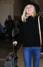 ELLE FANNING Arrives at Los Angeles International Airport 11/04/2015