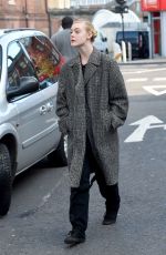 ELLE FANNING on the Set of How to Talk to Girls at Parties in Sheffield 11/13/2015