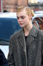 ELLE FANNING on the Set of How to Talk to Girls at Parties in Sheffield 11/13/2015