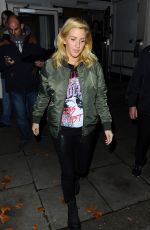 ELLIE GOULDING Leaves BBC Radio 1 Live Lounge in London 11/04/2015
