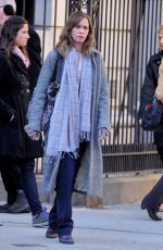 EMILY BLUNT on the Set of Girl on the Train in New York 11/04/2015
