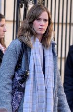 EMILY BLUNT on the Set of Girl on the Train in New York 11/04/2015