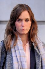 EMILY BLUNT on the Set of Girl on the Train in New York 11/04/2015