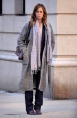 EMILY BLUNT on the Set of Girl on the Train in New York 11/04/2015
