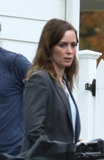 EMILY BLUNT on the Set of Girl on the Train in New York 11/06/2015