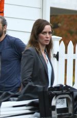 EMILY BLUNT on the Set of Girl on the Train in New York 11/06/2015