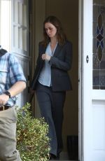 EMILY BLUNT on the Set of Girl on the Train in New York 11/06/2015