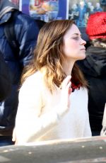 EMILY BLUNT on the Set of Girl on the Train in New York 11/15/2015