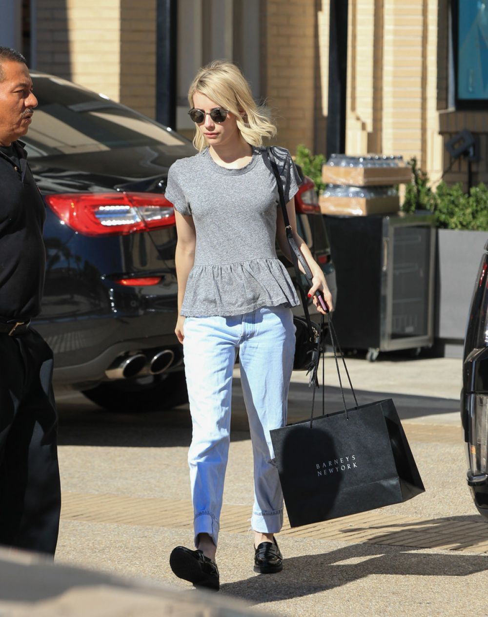 EMMA ROBERTS Shopping at Barney’s in Los Angeles 11/20/2015 – HawtCelebs