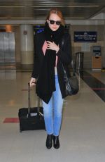 EMMA STONE at Los Angeles International Airport 11/24/2015