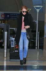 EMMA STONE at Los Angeles International Airport 11/24/2015