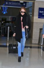 EMMA STONE at Los Angeles International Airport 11/24/2015