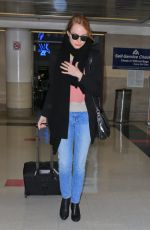 EMMA STONE at Los Angeles International Airport 11/24/2015