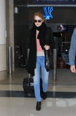EMMA STONE at Los Angeles International Airport 11/24/2015