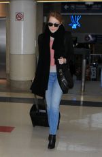 EMMA STONE at Los Angeles International Airport 11/24/2015