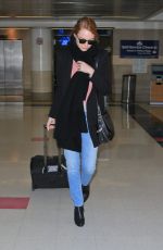 EMMA STONE at Los Angeles International Airport 11/24/2015