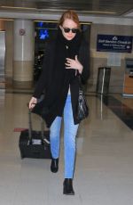 EMMA STONE at Los Angeles International Airport 11/24/2015