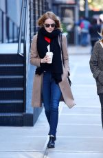 EMMA STONE Out and About in New York 11/15/2015