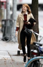 EMMA STONE Out and About in West Village 11/12/2015