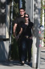 EMMY ROSSUM and Sam Esmail Out and About in Los Angeles 11/07/2015