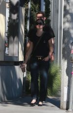 EMMY ROSSUM and Sam Esmail Out and About in Los Angeles 11/07/2015