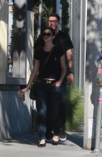 EMMY ROSSUM and Sam Esmail Out and About in Los Angeles 11/07/2015