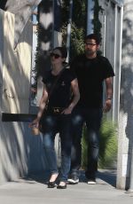 EMMY ROSSUM and Sam Esmail Out and About in Los Angeles 11/07/2015
